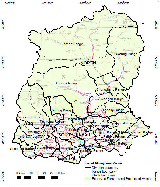 sikkim map